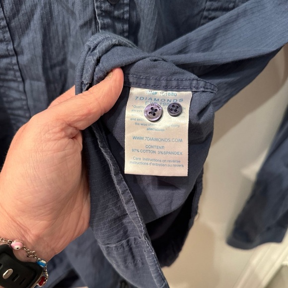 Navy Blue Button down - Picture 4 of 4